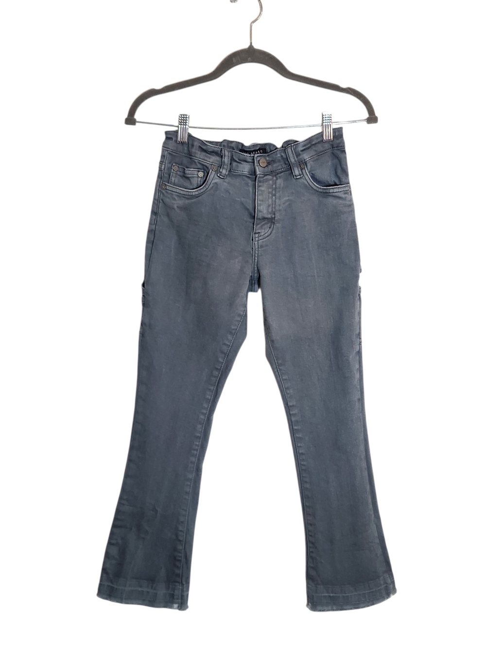 Valabasas Kids Gray Distressed Carpenter Flare Jeans Size 10